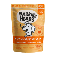 Barking Heads [BHWC] - 無穀物Bowl Lickin' Chicken (雞肉) 主食濕包 300g (橙)