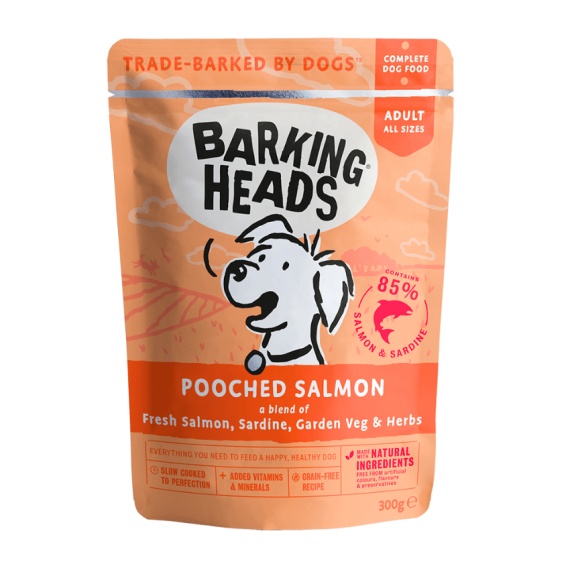 Barking Heads [BHWS] - 無穀物Pooched Salmon (三文魚) 主食濕包 300g