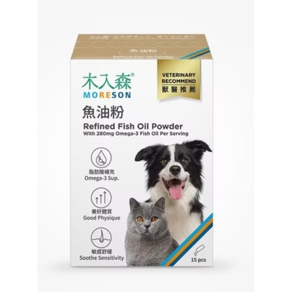 木入森 [MRSCD001] - 犬貓魚油粉 15包/盒 (貓犬共用) [新包裝] **新舊包裝隨機發送*