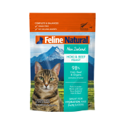 F9 Feline Natural [F9-P-HB85] 牛肉藍尖尾鱈魚 貓軟包(Pouch) 85g (藍) | 袋裝濕糧