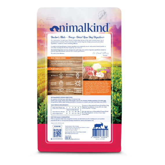 Animalkind 山羊肉和雞肉配方 凍乾生肉狗主糧 340g