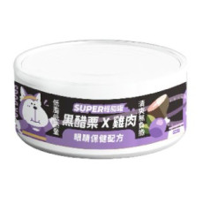 NU4PET 陪心寵糧 犬 | Super小黑輕脂罐 | 雞肉X黑醋栗 80g