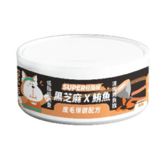 NU4PET 陪心寵糧 犬 | Super小黑輕脂罐 | 鮪魚X黑芝麻 80g