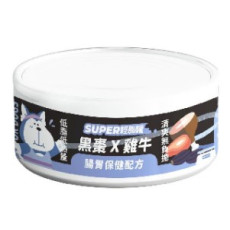 NU4PET 陪心寵糧 犬 | Super小黑輕脂罐 | 雞牛X黑棗 80g