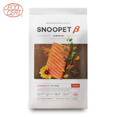 SNOOPET β – 鮮三文魚、磷蝦油、蔬菜 天然有機乾狗糧 (淚痕及皮膚護理有機配方) 1kg (紅字) [SP0324/0136]