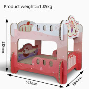 貓貓瓦楞雙層碌架床(紅色)(需要自行組裝) [IC1081-red] (54.5 x 39 x 53CM)