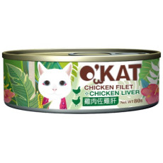 O'kat 美喵人生 [OK66] 無膠主食罐 雞肉佐雞肝 80g