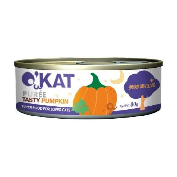 O'KAT美喵人生 [OK15] - 美妙肉泥罐 南瓜泥 貓罐頭 80g (深紫)