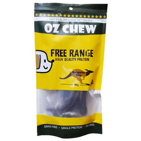 OZ Chew [OZ_KR] 袋鼠胸骨 Kangaroo Rib 狗小食 80g