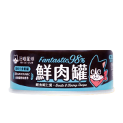 汪喵星球 [FM101 / FM111] - 貓用98%鮮肉無膠主食罐 - 雞肉鰹魚蝦仁 80g