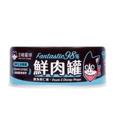 汪喵星球 [FM101 / FM111] - 貓用98%鮮肉無膠主食罐 - 雞肉鰹魚蝦仁 80g