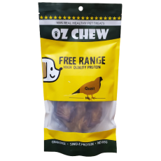 OZ Chew [OZ_QU]  純天然風乾鵪鶉 狗小食 (2pcs)