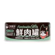 汪喵星球 [FM102 / FM112] - 貓用98%鮮肉無膠主食罐 - 鱈魚雞肉 80g