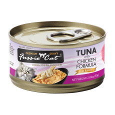 Fussie Cat Tuna with Chicken 極品吞拿魚 + 雞肉肉汁主食罐 80g [FUG-YLC]