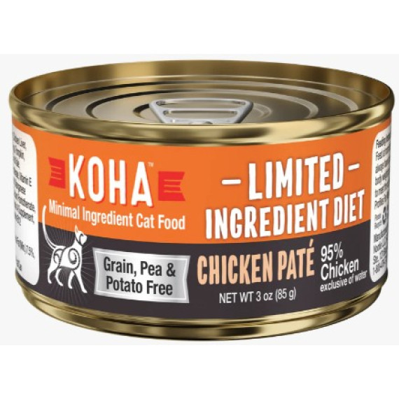 KOHA Limited Ingreduebt Diet 低敏貓罐系列  - 單一蛋白雞肉主食貓罐 3oz [KC3CH]