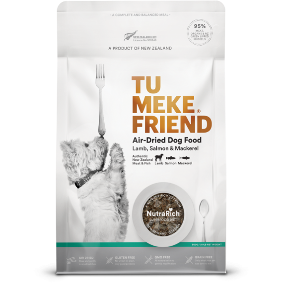 TuMeke Friend - 羊⾁三⽂⿂鯖⿂超級食物風乾⽝糧 500g [TMF3277]